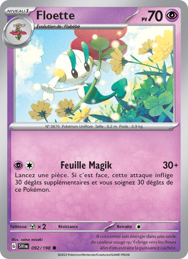 Floette 092 — Scarlet & Violet (French Pokémon TCG card)