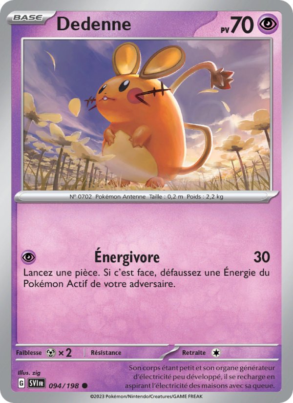 Dedenne 094 — Scarlet & Violet (French Pokémon TCG card)