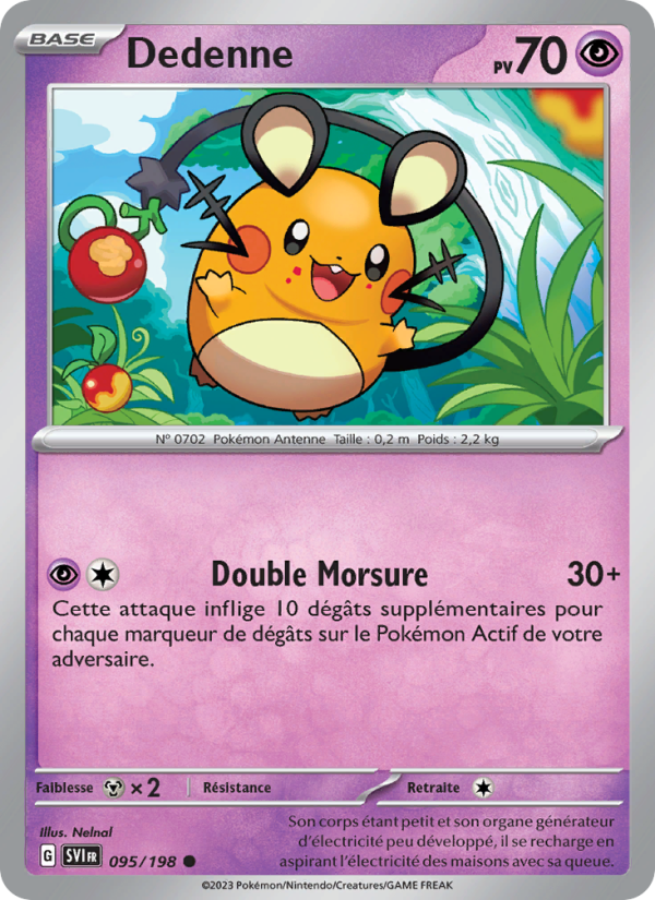 Dedenne 095 — Scarlet & Violet (French Pokémon TCG card)