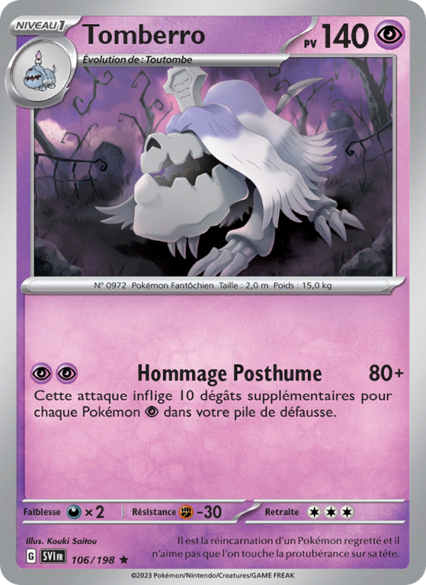 Tomberro 106 — Scarlet & Violet (French Pokémon TCG card)