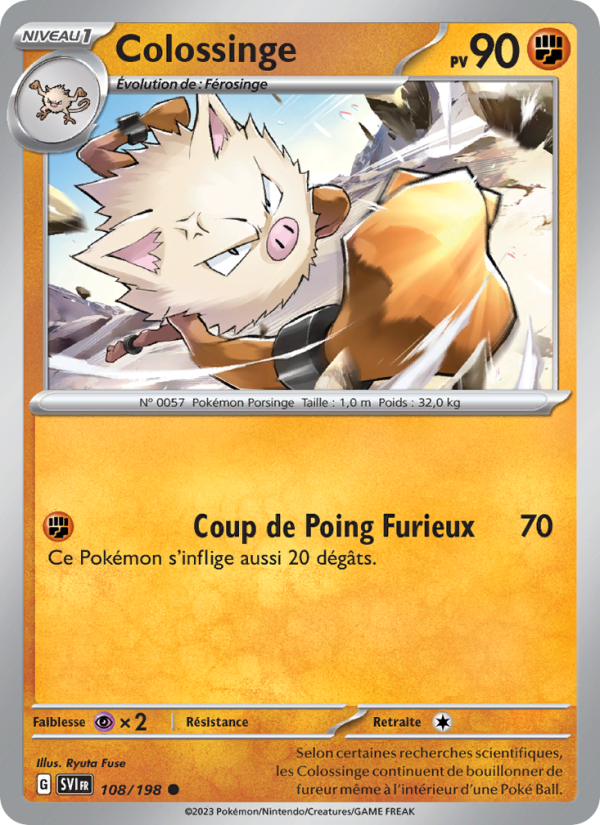 Colossinge 108 — Scarlet & Violet (French Pokémon TCG card)
