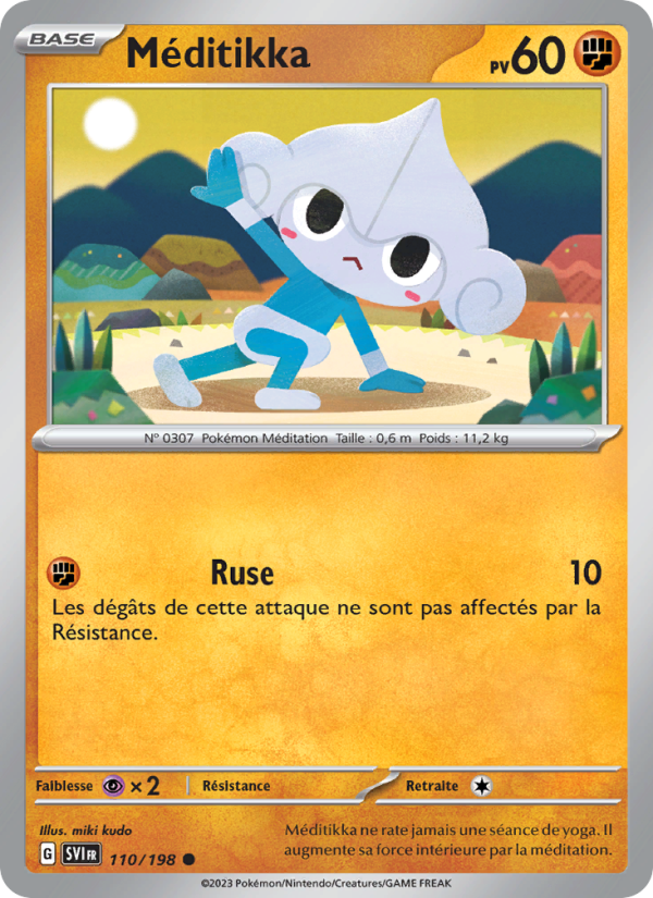 Méditikka 110 — Scarlet & Violet (French Pokémon TCG card)
