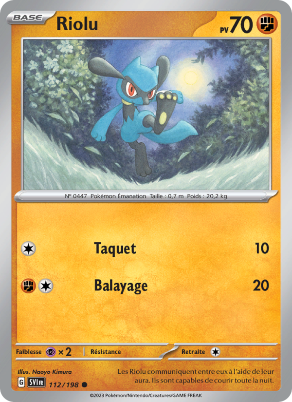 Riolu 112 — Scarlet & Violet (French Pokémon TCG card)