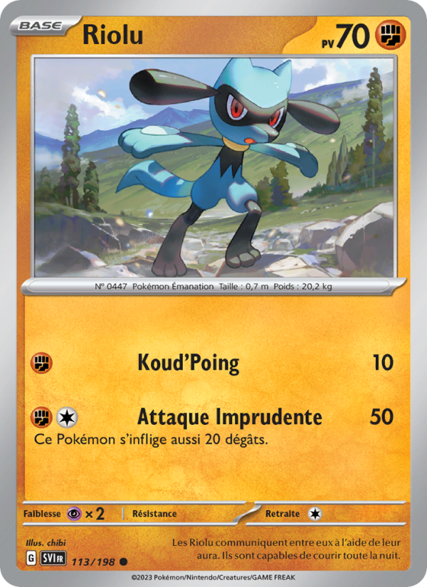 Riolu 113 — Scarlet & Violet (French Pokémon TCG card)
