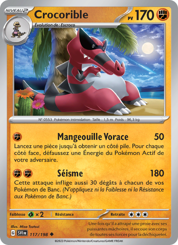 Crocorible 117 — Scarlet & Violet (French Pokémon TCG card)