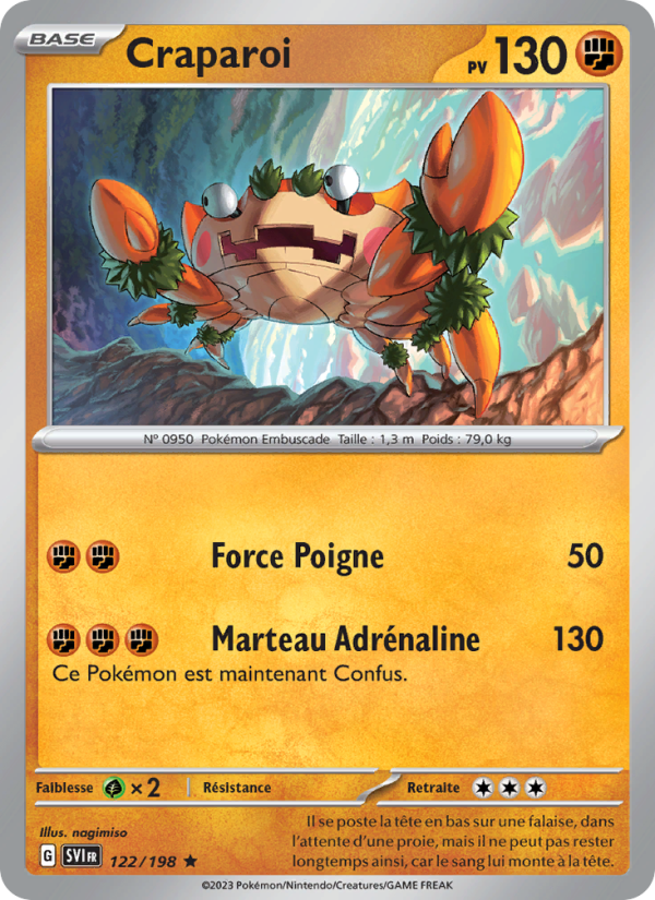 Craparoi 122 — Scarlet & Violet (French Pokémon TCG card)