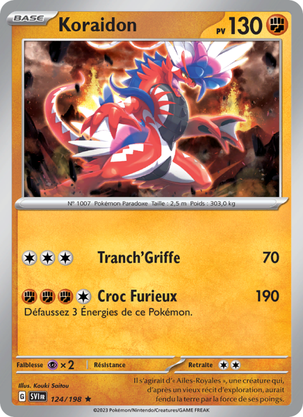 Koraidon 124 — Scarlet & Violet (French Pokémon TCG card)