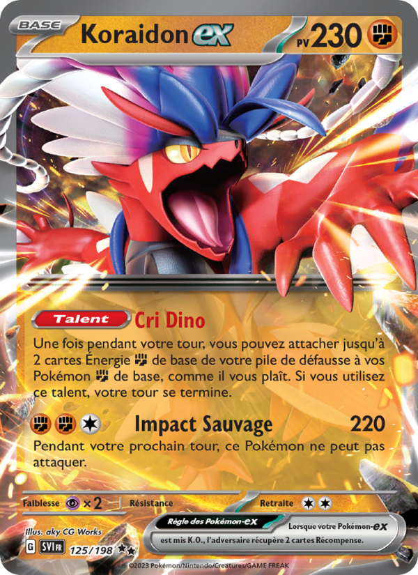 Koraidon-ex 125 — Scarlet & Violet (French Pokémon TCG card)