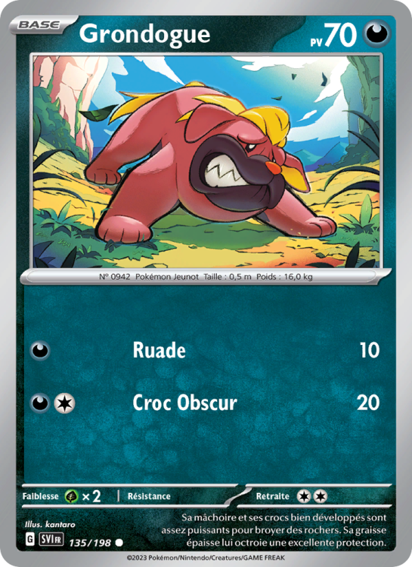 Grondogue 135 — Scarlet & Violet (French Pokémon TCG card)