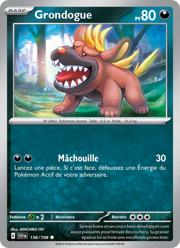 Grondogue 136 — Scarlet & Violet (French Pokémon TCG card)