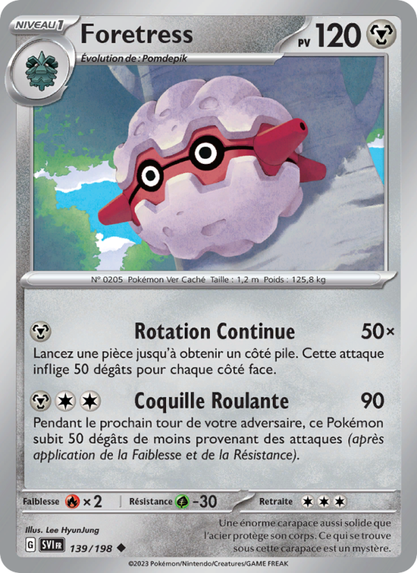 Foretress 139 — Scarlet & Violet (French Pokémon TCG card)