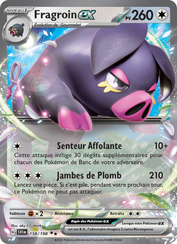 Fragroin-ex 158 — Scarlet & Violet (French Pokémon TCG card)