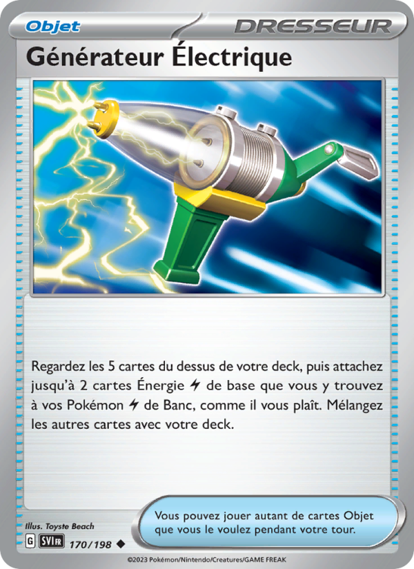 Générateur Électrique 170 — Scarlet & Violet (French Pokémon TCG card)