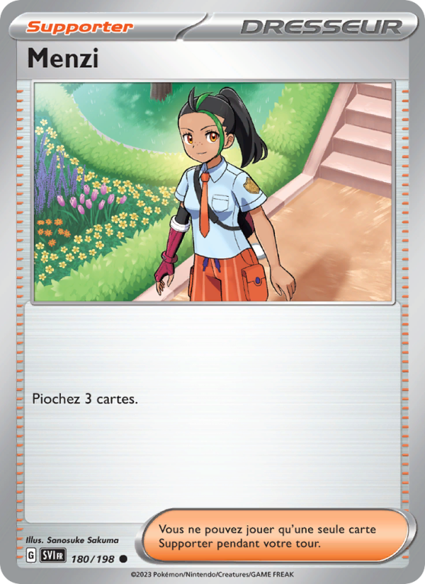 Menzi 180 — Scarlet & Violet (French Pokémon TCG card)