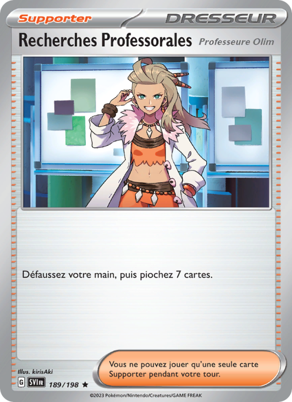 Recherches Professorales 189 — Scarlet & Violet (French Pokémon TCG card)
