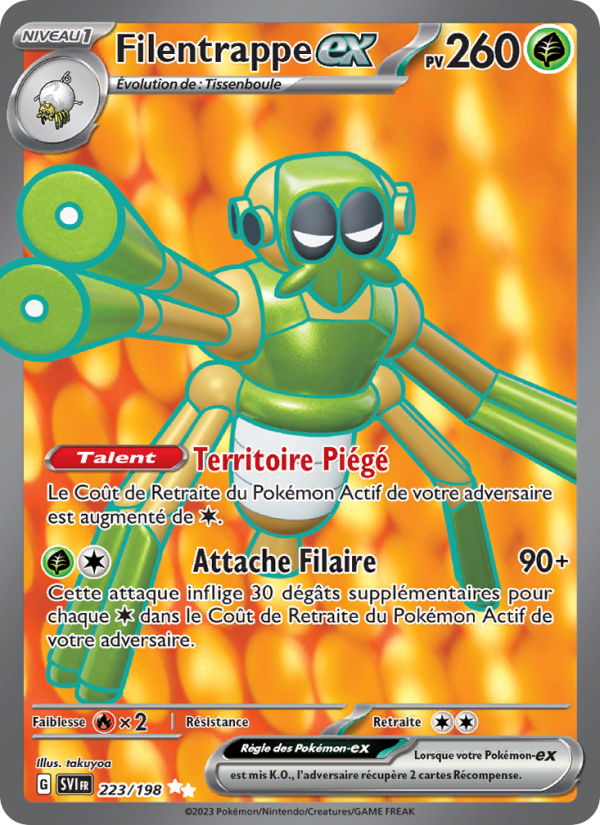 Filentrappe-ex 223 — Scarlet & Violet (French Pokémon TCG card)