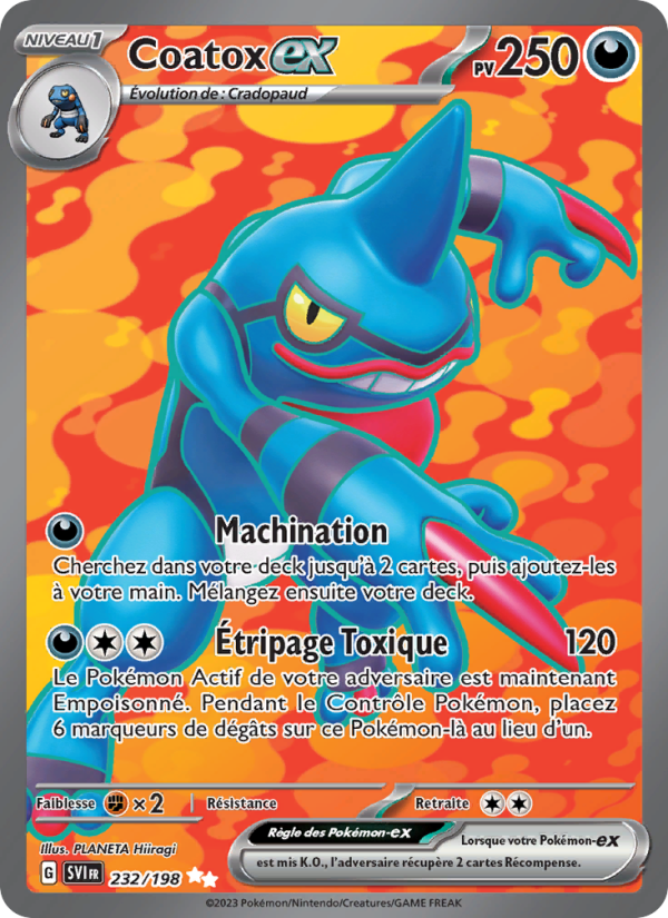 Coatox-ex 232 — Scarlet & Violet (French Pokémon TCG card)