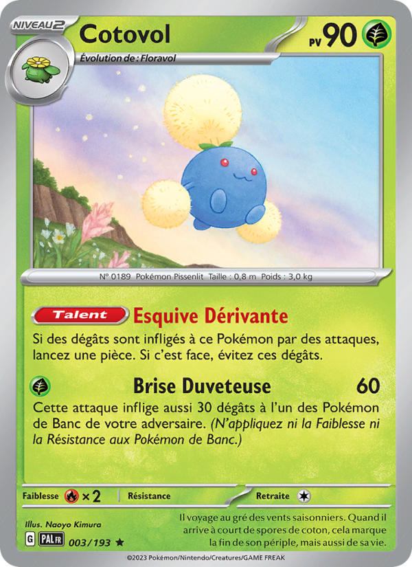 Cotovol 003 — Paldea Evolved (French Pokémon TCG card)