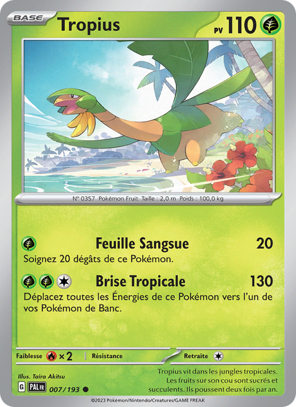 Tropius 007 — Paldea Evolved (French Pokémon TCG card)