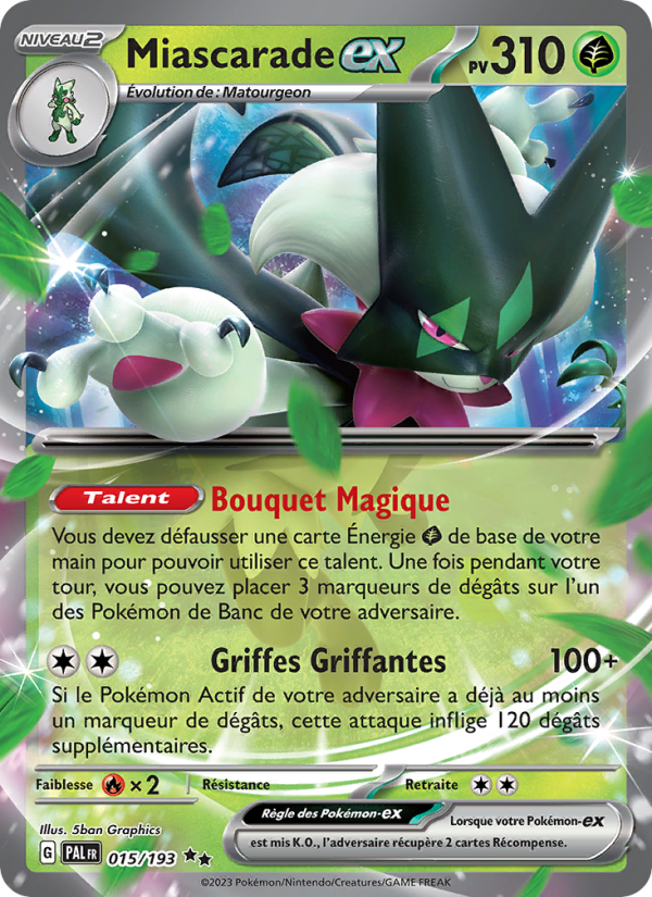 Miascarade-ex 015 — Paldea Evolved (French Pokémon TCG card)