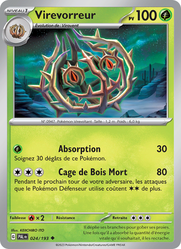 Virevorreur 024 — Paldea Evolved (French Pokémon TCG card)