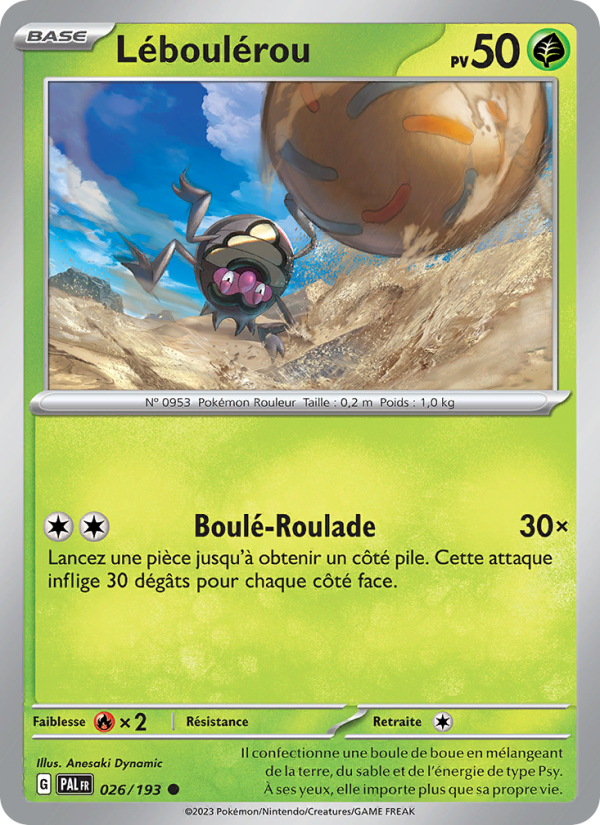 Léboulérou 026 — Paldea Evolved (French Pokémon TCG card)