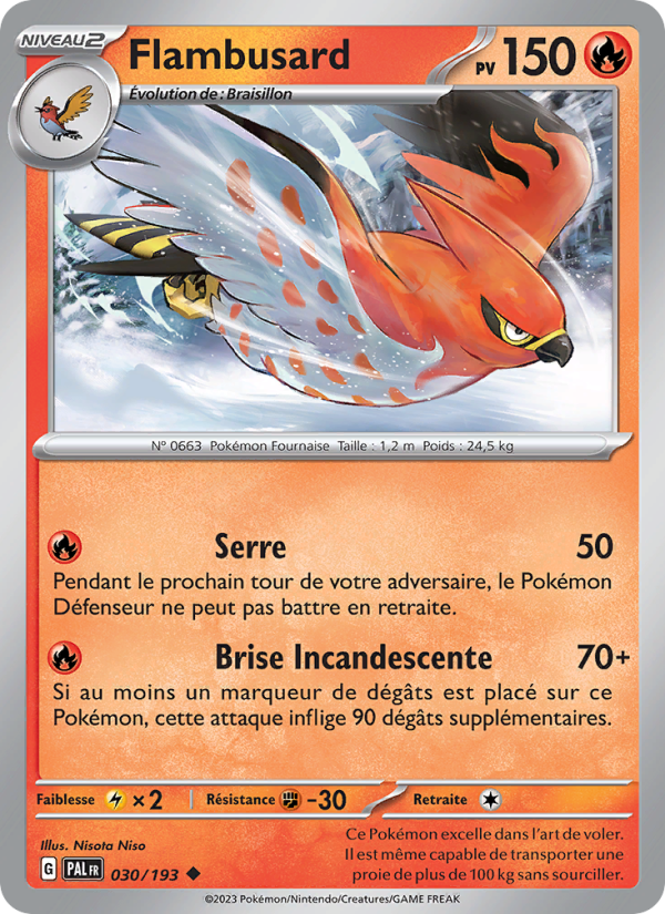 Flambusard 030 — Paldea Evolved (French Pokémon TCG card)
