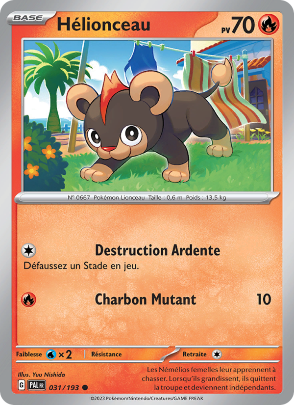 Hélionceau 031 — Paldea Evolved (French Pokémon TCG card)