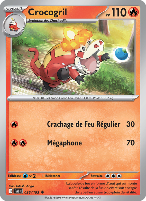 Crocogril 036 — Paldea Evolved (French Pokémon TCG card)