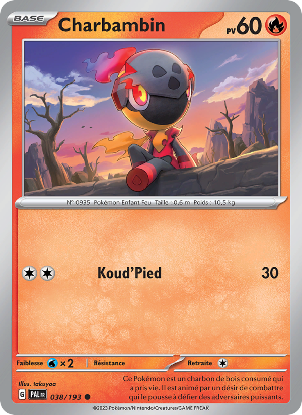 Charbambin 038 — Paldea Evolved (French Pokémon TCG card)