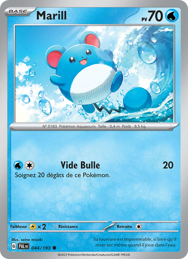Marill 044 — Paldea Evolved (French Pokémon TCG card)