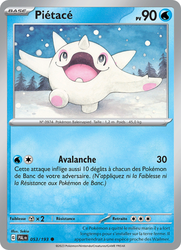 Piétacé 053 — Paldea Evolved (French Pokémon TCG card)