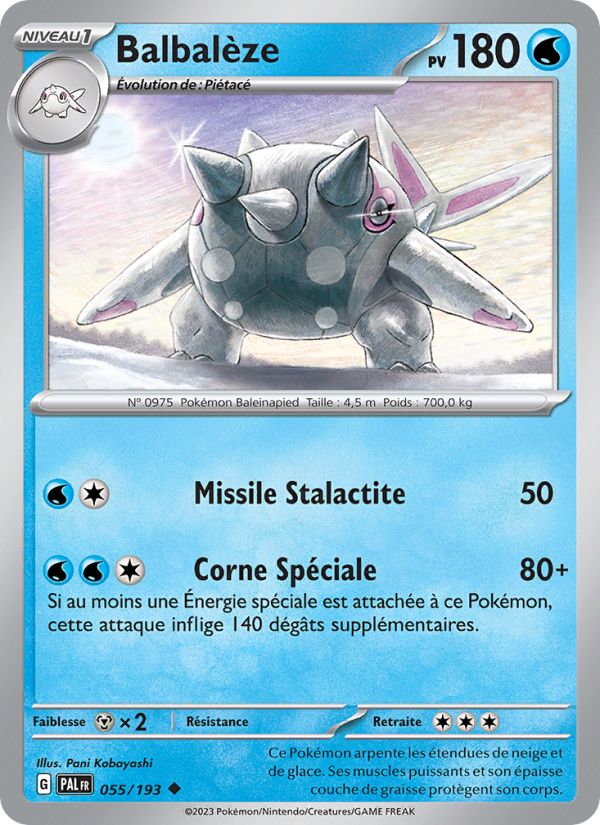 Balbalèze 055 — Paldea Evolved (French Pokémon TCG card)