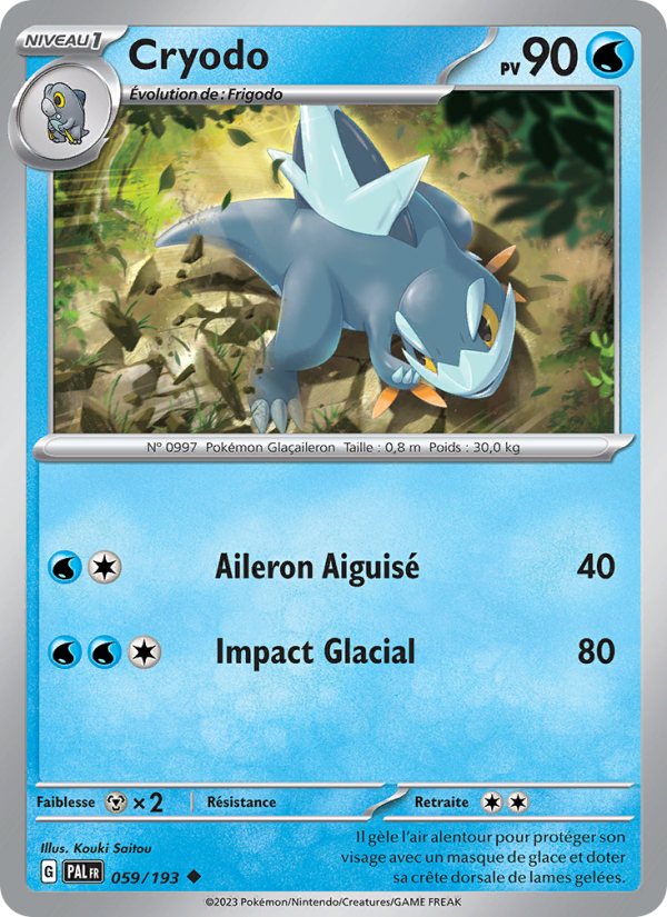 Cryodo 059 — Paldea Evolved (French Pokémon TCG card)