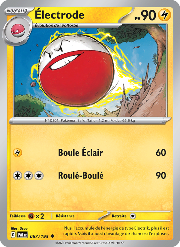 Électrode 067 — Paldea Evolved (French Pokémon TCG card)