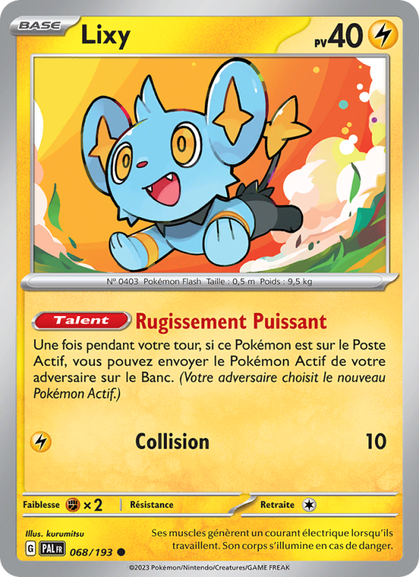 Lixy 068 — Paldea Evolved (French Pokémon TCG card)