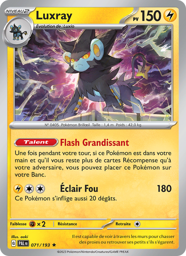 Luxray 071 — Paldea Evolved (French Pokémon TCG card)