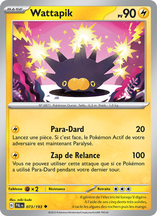 Wattapik 073 — Paldea Evolved (French Pokémon TCG card)