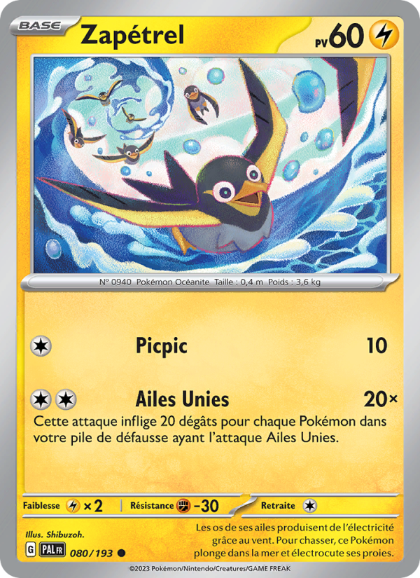 Zapétrel 080 — Paldea Evolved (French Pokémon TCG card)