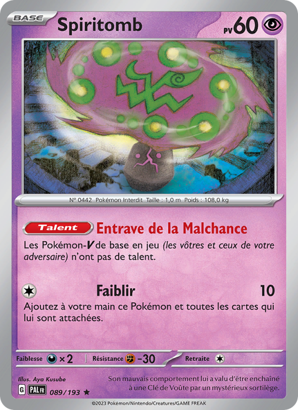 Spiritomb 089 — Paldea Evolved (French Pokémon TCG card)