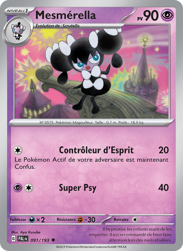 Mesmérella 091 — Paldea Evolved (French Pokémon TCG card)