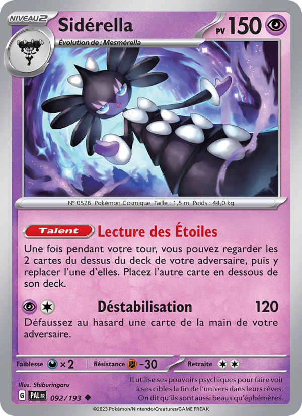 Sidérella 092 — Paldea Evolved (French Pokémon TCG card)