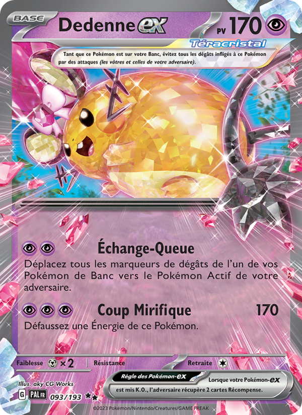Dedenne-ex 093 — Paldea Evolved (French Pokémon TCG card)