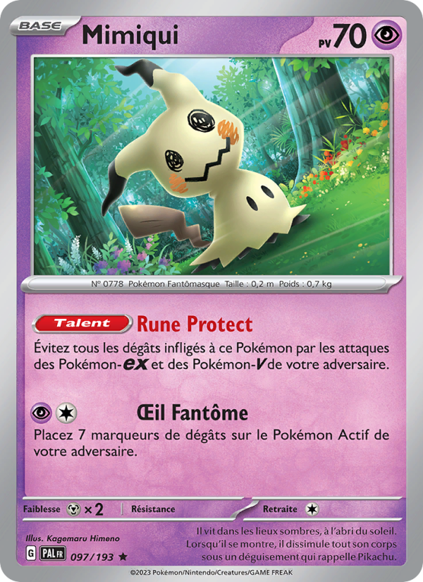 Mimiqui 097 — Paldea Evolved (French Pokémon TCG card)