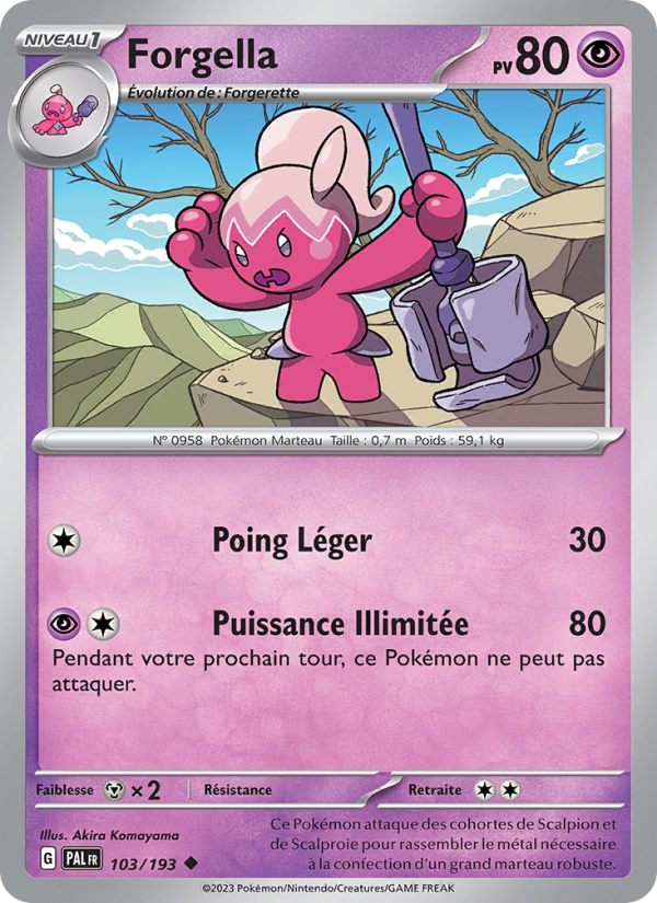 Forgella 103 — Paldea Evolved (French Pokémon TCG card)