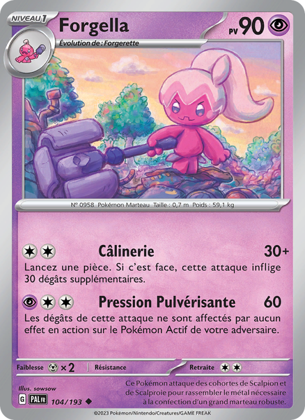 Forgella 104 — Paldea Evolved (French Pokémon TCG card)