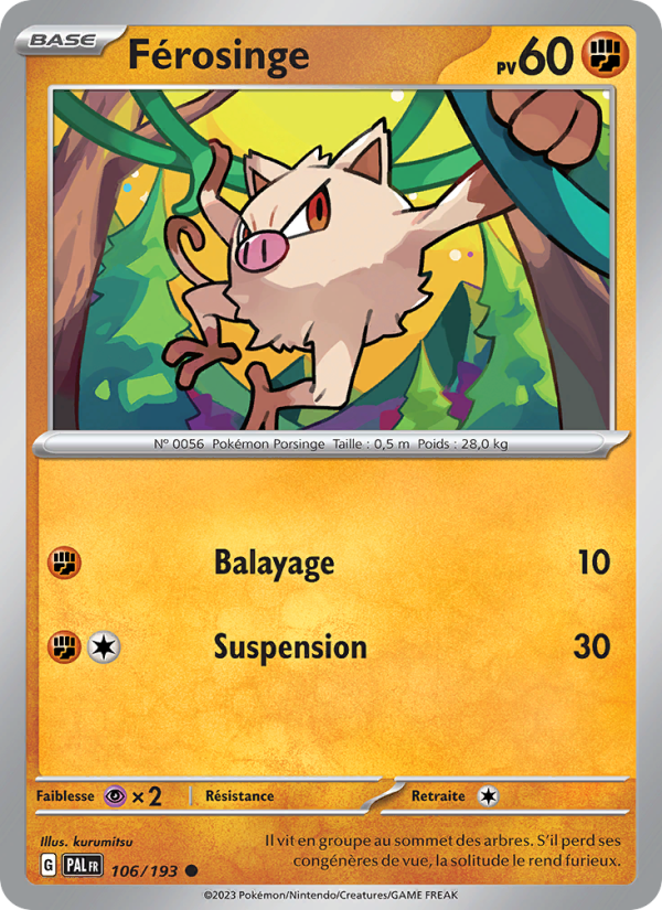 Férosinge 106 — Paldea Evolved (French Pokémon TCG card)