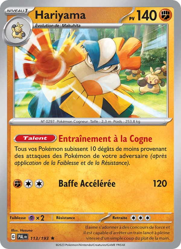 Hariyama 113 — Paldea Evolved (French Pokémon TCG card)