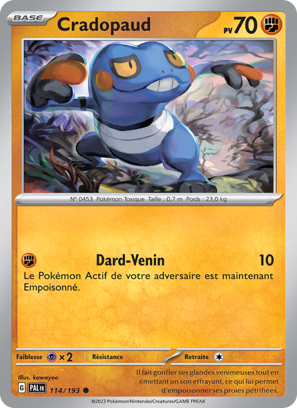 Cradopaud 114 — Paldea Evolved (French Pokémon TCG card)