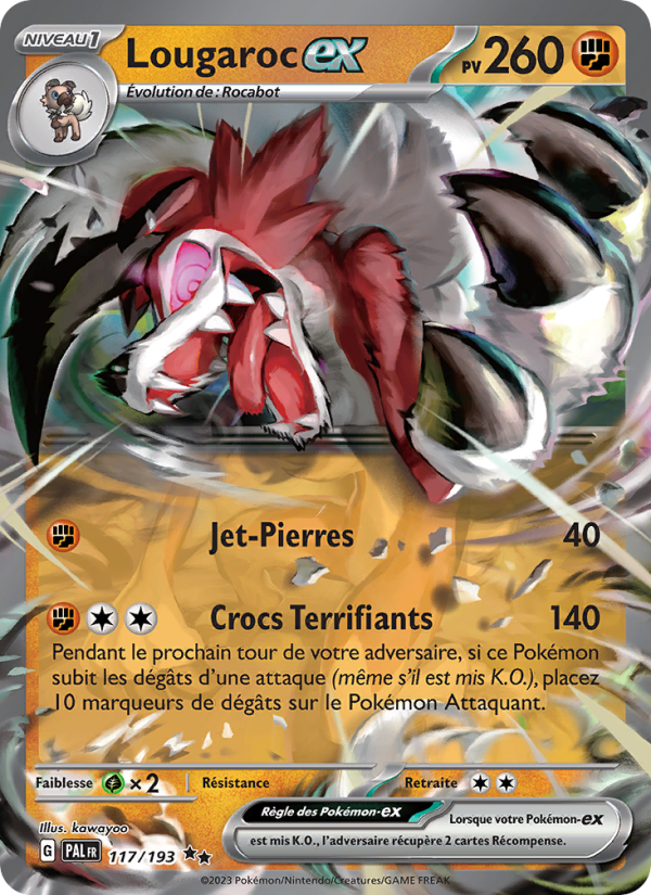 Lougaroc-ex 117 — Paldea Evolved (French Pokémon TCG card)